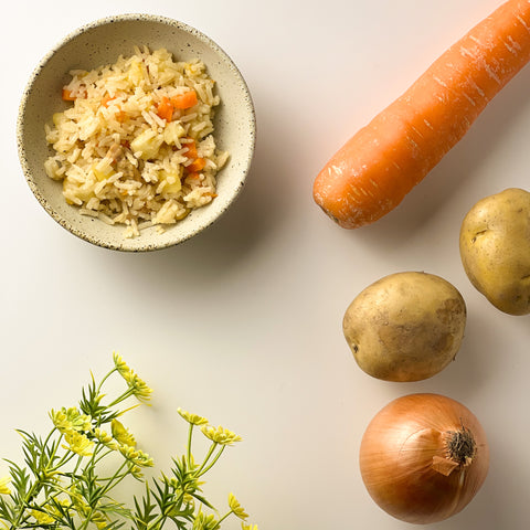 Organic Stir-Fried ABC Chicken Steamed Rice