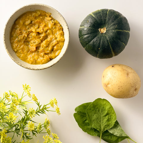 [Ready Stock] Organic Creamy Trout Pumpkin Soup with Spinach & ABC Pasta