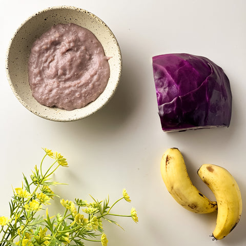 Organic Red Cabbage & Banana Oatmeal