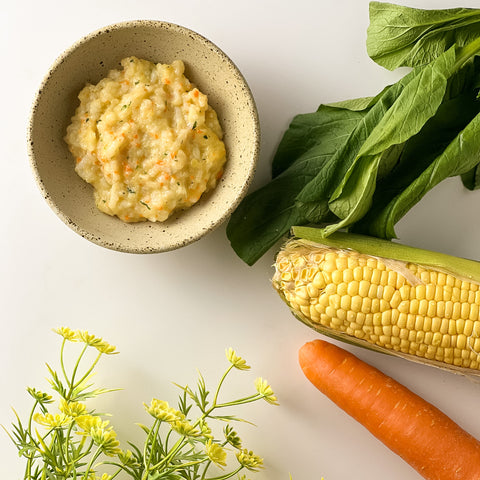 Organic Sweet Corn, Carrot & Choy Sum Porridge
