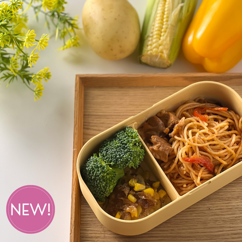 Napolitan Spaghetti with Soy-Glazed German Potatoes