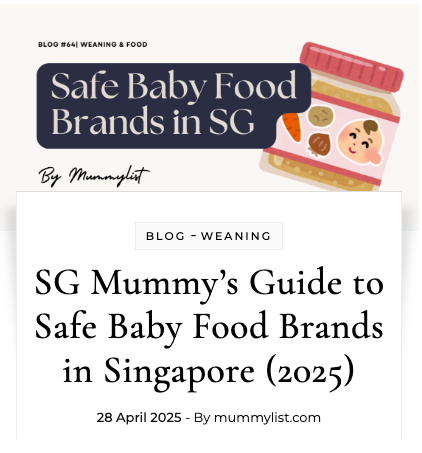 One of the Safe Baby Food BRands in Singapore!